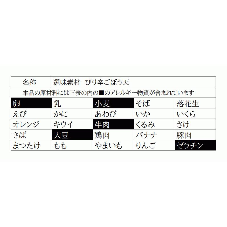 さつま揚げ 選味素材 ぴりからごぼう天 ぴり辛ごぼう天 ピリ辛 おつまみ 酒の肴 晩酌 ビール さつまあげ 岡山 さつまあげ 練り物 お土産 薩摩揚げ