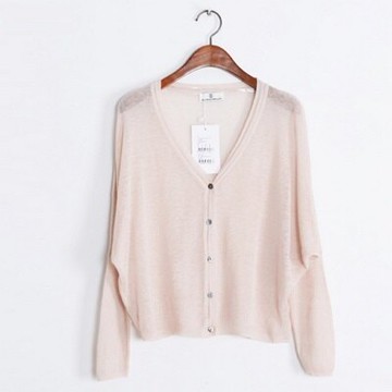 現貨+預購 針織外套亞麻短版罩衫-蝙蝠袖純色百搭時尚女外套10色73fb3【獨家進口】【米蘭精品】