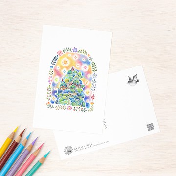 5張組。如繪本般的明信片「曾經繁榮的王國」PC-335