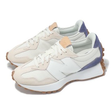 New Balance 休閒鞋 327 女鞋 白 藍 拼接 膠底 復古 麂皮 NB 運動鞋 WS327RD-B