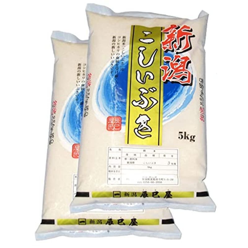 精米新潟県産こしいぶき 白米 10kg（5kg×2袋）令和3年産 新潟辰巳屋（産地直送米）… (10kg)