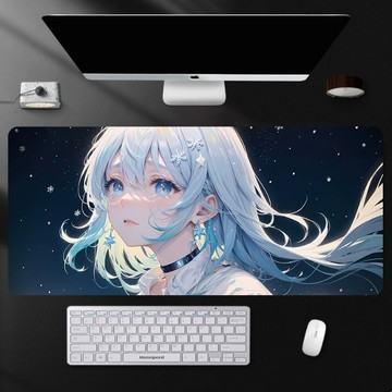 【買一送一】滑鼠墊 電競桌墊 動漫少女鼠標墊超大加厚辦公桌墊電腦鍵盤墊動漫電競遊戲墊 電競滑鼠墊【APP下單享4%回饋】