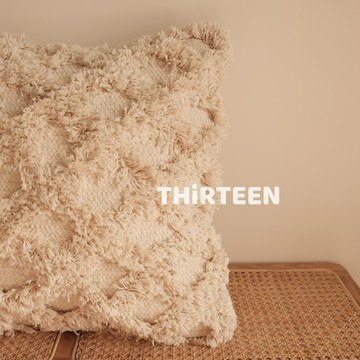 THiRTEEN拾叁家居◖Mira印度手工絨毛抱枕（50x50cm） 印度工藝靠枕 靠墊 軟裝佈置 家居品 靠墊 枕頭套