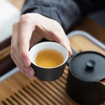 功夫小茶杯陶瓷黑色粗陶單個4個6個日式簡約復古小號主人杯品茗杯