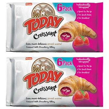 Today 可頌麵包 草莓味 2包 270g 鬆軟香甜 獨立包裝 方便攜帶 早餐點心