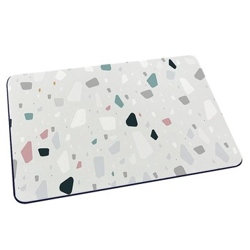 收納王妃 自創軟式珪藻土地墊  60 x 40 x 0.9cm  磨石子灰  1個