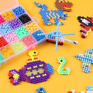 水霧魔法珠兒童手工diy製作材料包立體神奇魔法珠編織玩具