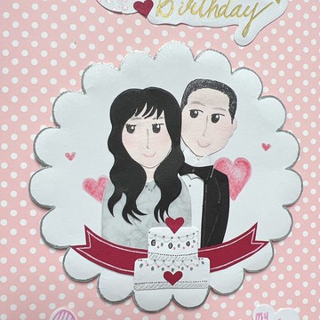 【客製款】sweet lover美式派對生日卡(下單前請討論)