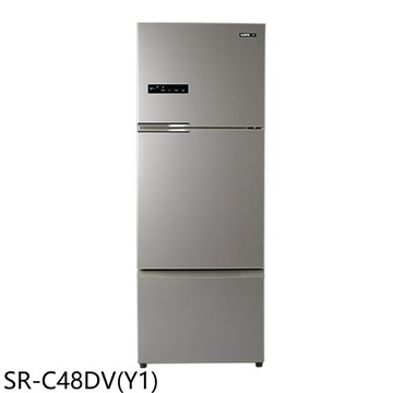 聲寶【SR-C48DV(Y1)】475公升三門變頻冰箱(7-11商品卡100元)