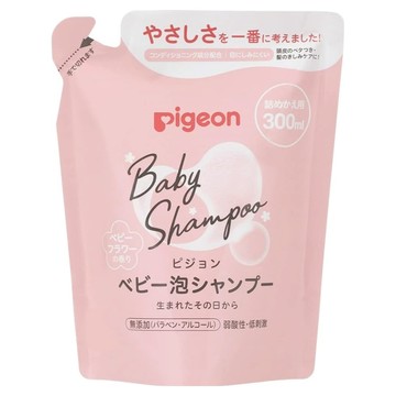 pigeon 貝親 洗髮慕斯補充包 粉色花香  300ml  1包