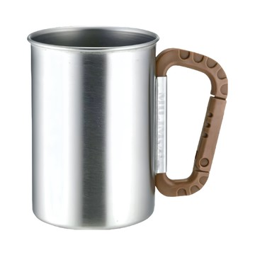 SALUS 佐藤金屬 不鏽鋼可掛式馬克杯 114 x 73 x 101mm  卡其色  1個