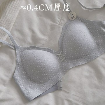 【臺灣出貨 免運】法式波點內衣女夏季薄款小胸聚攏收副乳防下垂無痕無鋼圈透氣文胸
