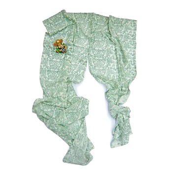 namaste棉質大象神門簾(無掛桿) - 綠