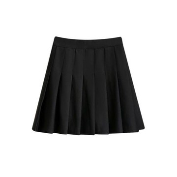 百褶裙女a字半身裙秋冬新款黑色松緊腰大碼高腰顯瘦小個子短裙jk