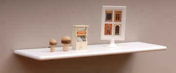 簡單生活層板-黑(含支撐架)/90x26x1.8cm