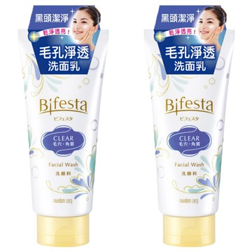 Bifesta 碧菲絲特 毛孔淨透洗面乳 添加玻尿酸 持久保濕  120g  2條