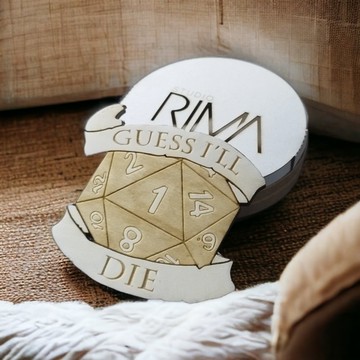 RPG 木質杯墊組 – 角色扮演遊戲主題木質杯墊