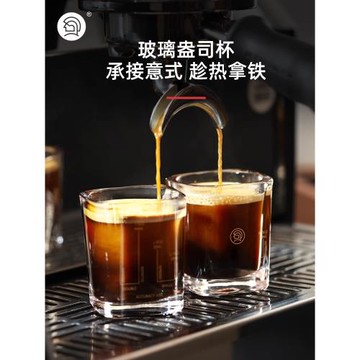 hero意式濃縮咖啡杯玻璃咖啡萃取量杯咖啡shot杯盎司杯帶刻度60ML