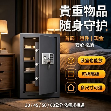 🔥台灣出貨🔥 保險箱 防火保險櫃 三層保險箱可拆卸隔板 家用小型保險箱 電子密碼辦公保險櫃 辦公保險櫃 存錢櫃 可打孔