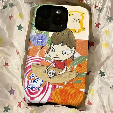 奈良美智17promax蘋果手機殼iPhone16pro菲林15plus二合一14卡通13新款12/11x