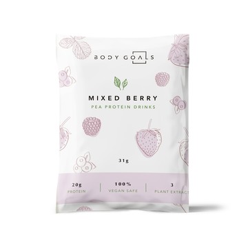 Body Goals 多效豌豆蛋白飲-繽紛野莓口味 隨手包30入組(31g/包30包/盒)
