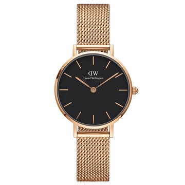 【Daniel Wellington】梅爾蘿絲氣質米蘭錶石英腕錶-金框/28mm-DW00100217