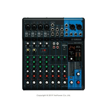 MG10XU YAMAHA類比混音器/10線性輸入/4單音3立體聲/1立體聲群組1輔助/包括FX