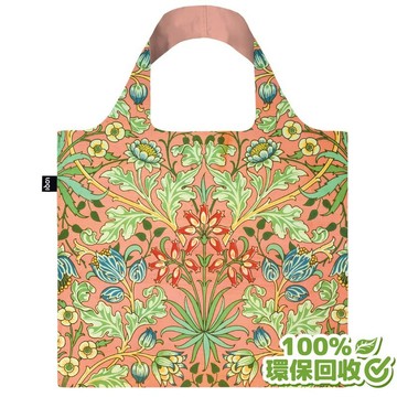 LOQI 環保材質購物袋-威廉莫里斯 風信子(無扣帶、無暗袋)