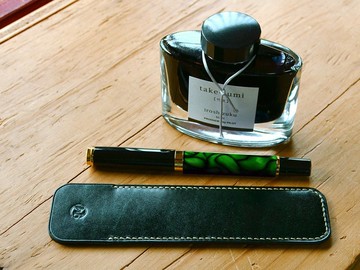 鋼筆套 深綠色 / 尺寸客製