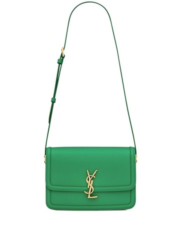Saint Laurent - medium Solferino satchel bag - women - CALFSKIN/Leather/Brass - One Size - Green