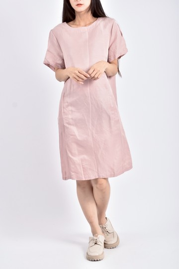 (XL) guinevere矜蘭妃短袖粉色洋裝