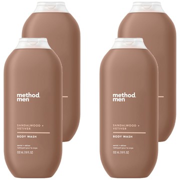method 美則 男仕潔膚露 檀香岩蘭草  532ml  4瓶