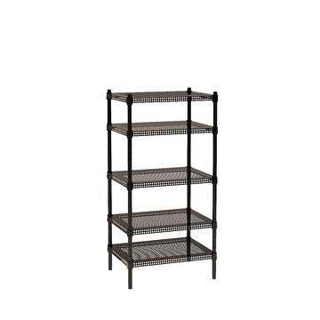 [客尊屋]粗管/沖孔/45x60x120hcm 黑武士沖孔 五層架黑武士