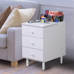 《C&B》歐伊姆北歐風格萬用收納邊櫃-潔淨白