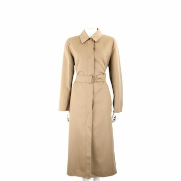 Max Mara 3BOARIO 羊毛隱藏釦駝色腰帶大衣 外套