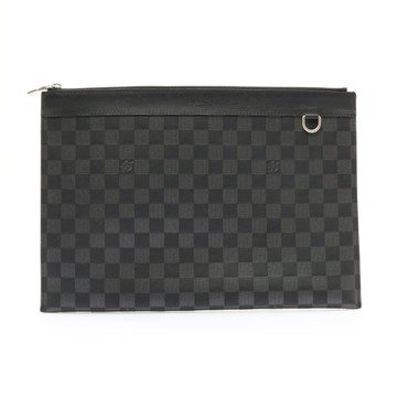 LOUIS VUITTON 路易威登 Pochette Discovery 手拿包 黑色 棋盤格帆布 N60112 【二手名牌BRAND OFF】