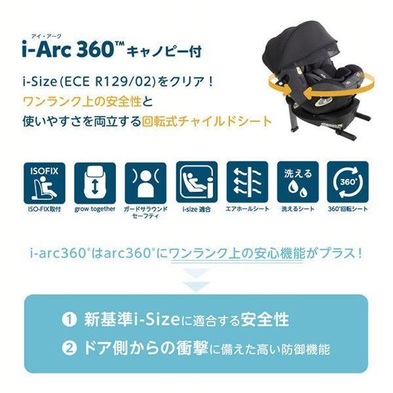 Joie チャイルドシート アイ・アーク360°キャノピー付 38010 (D