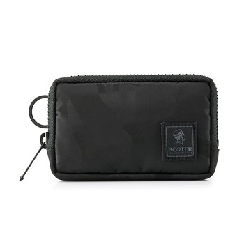 【PORTER INTERNATIONAL】軍風迷彩 MILLER系列 零錢包(黑色)