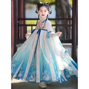 女童漢服超仙2025新款夏季兒童古裝中國風小女孩古風襦裙唐裝高端