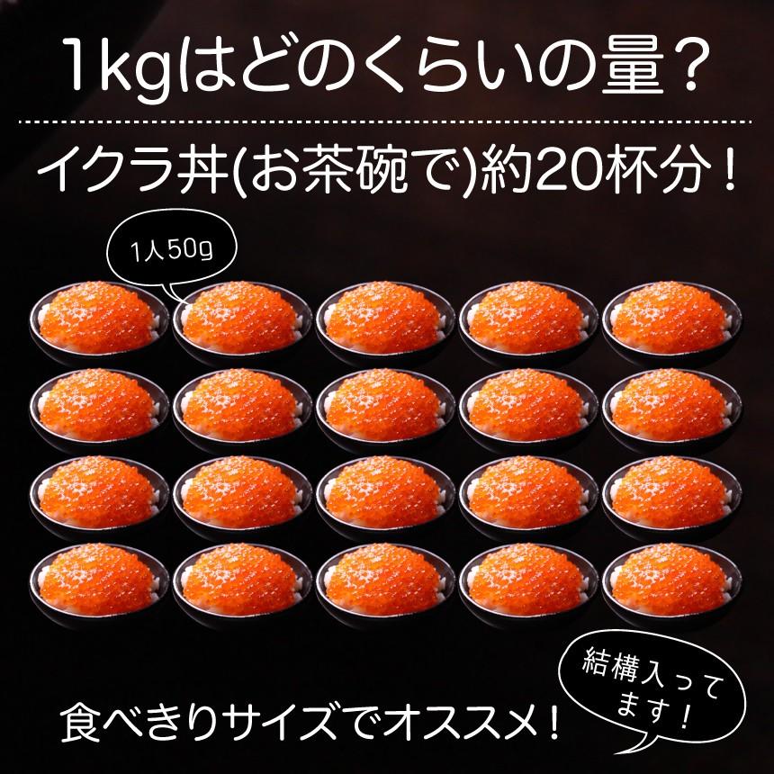 いくら（北欧サーモン）小粒 醤油漬け250ｇ ×4個(1kg)