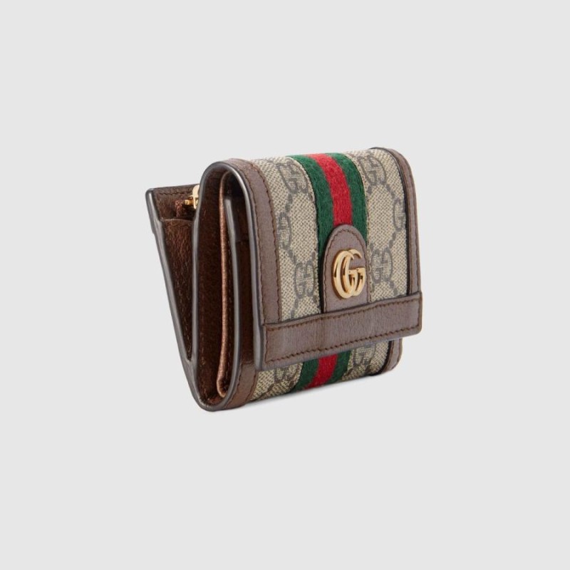 グッチ GUCCI 財布 小財布 三つ折り ３つ折り ベージュ エボニー