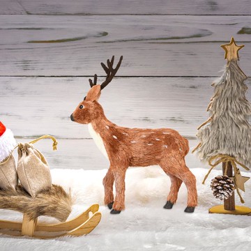 圣誕節裝飾品仿真梅花鹿圣誕鹿擺件拍照攝影道具居家桌面場景布置