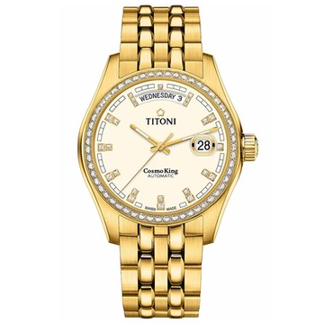 TITONI 梅花錶 宇宙系列 至尊華麗機械腕錶 聖誕節 禮物 送禮 40mm / 797G-DB-541