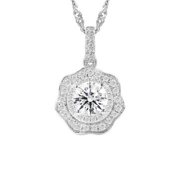 MYEZ GIA 50分 F color  SI2 圓鑽 八心八箭 天然真鑽 PT950 鉑金鑽墜 秘境(送鉑金鍊)