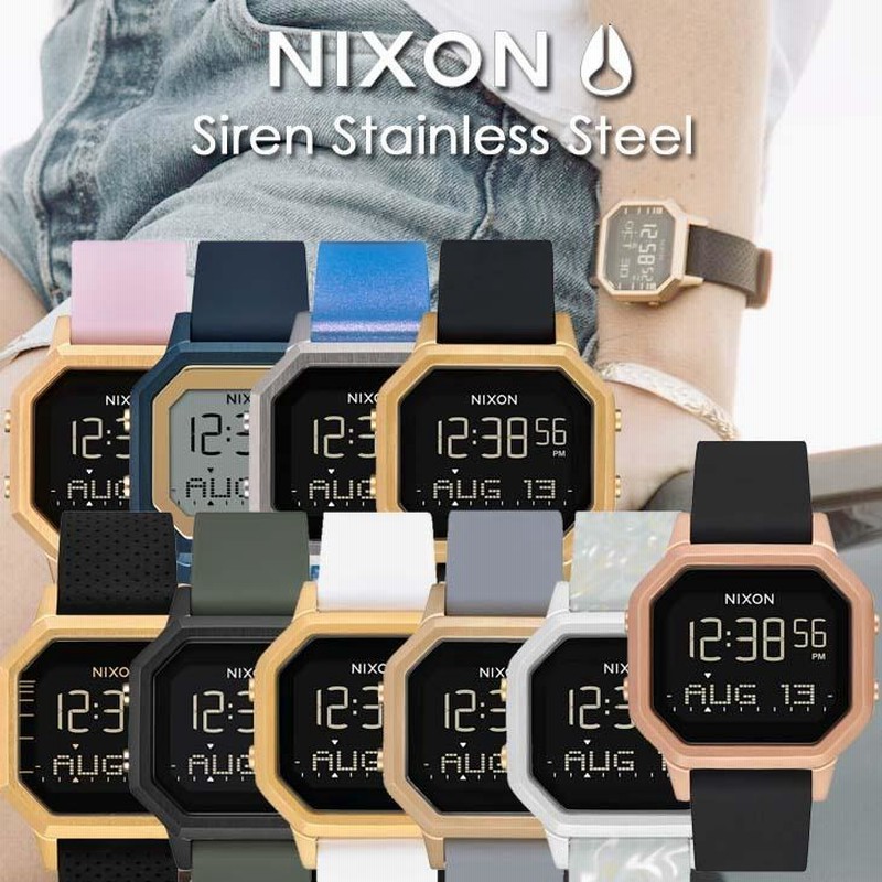 NIXON ニクソン 腕時計 キムタク キムタク愛用 サイレン サーフウォッチ レディース Siren Stainless Steel 耐衝撃  サーフィン オンライン正規取扱店 日本正規品 | LINEブランドカタログ