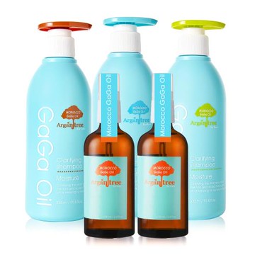 Morocco GaGa Oil 控油去屑頭皮會呼吸養護5件組 舒敏洗髮精 淨衡洗髮精 控油洗髮精 摩洛哥秀髮油 舒敏/養髮/香水髮油/護髮油