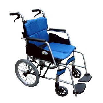 海夫杏華 機械式輪椅未滅菌 鋁合金 日式雙層折背 固手拆腳鋁輪椅 16吋後輪/18吋座寬 輪椅B款(JR202-16)