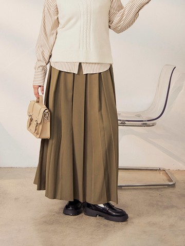 雲朵自訂款-細緻百褶傘襬長裙