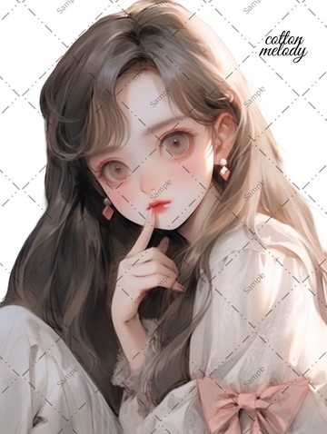 original sticker no.501 人物貼紙 原創貼紙 人像貼紙 女孩貼紙 原創人物貼紙