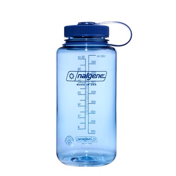 美國《Nalgene》專業水壺 1000cc 寬嘴水壼  2020-6232 淡藍